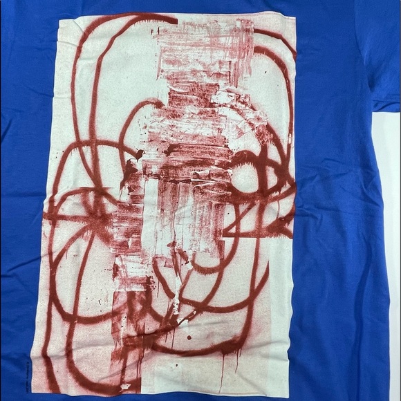 Supreme Christopher Wool Art Print 2001 Tee Shirt in Royal Blue Mens Small - Picture 2 of 7